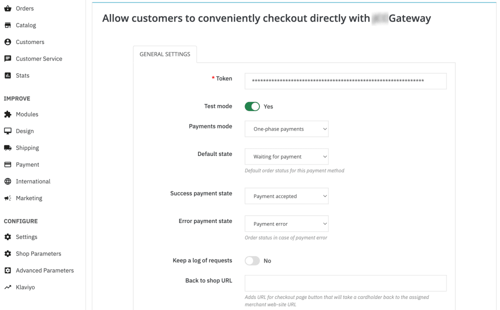 PrestaShop Configuration