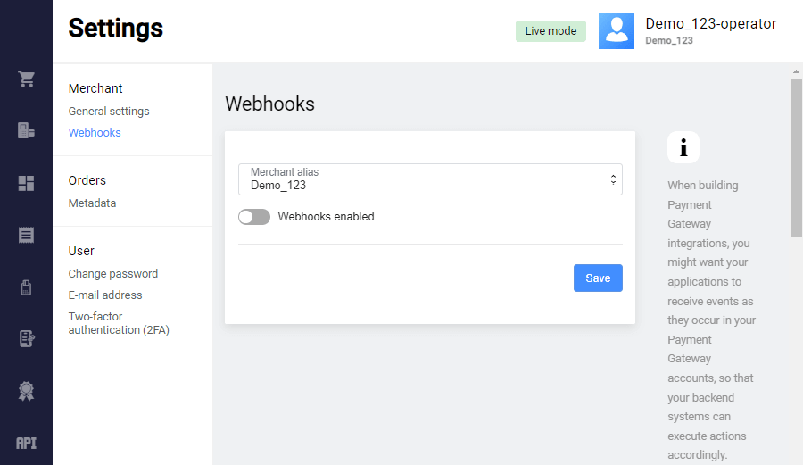 Enable webhooks