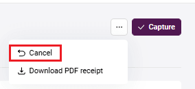 Cancel button