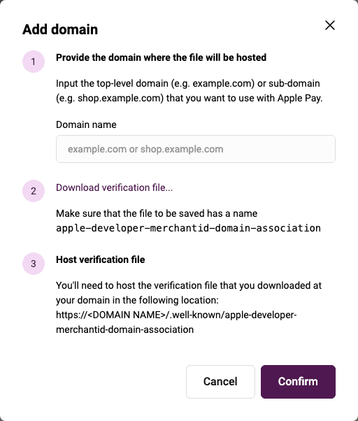 Add domain