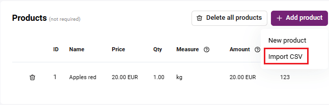 Add CSV